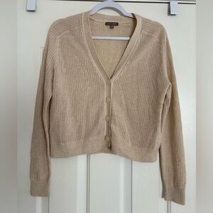 Lilla P Cream Button-Up Cardigan